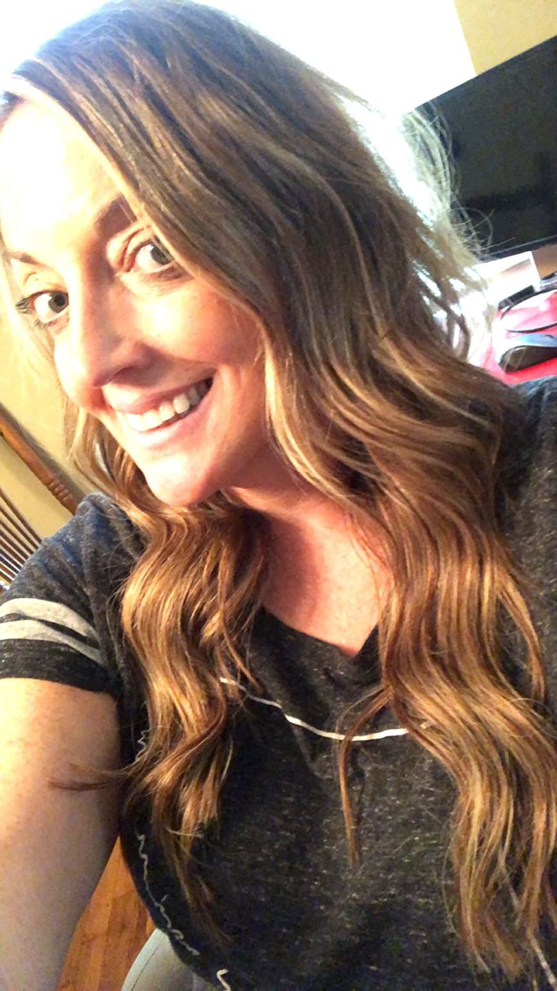 Customer photo review of Brown Hair with Blonde Highlights Women Hair Toppers for Volume #4/27/4