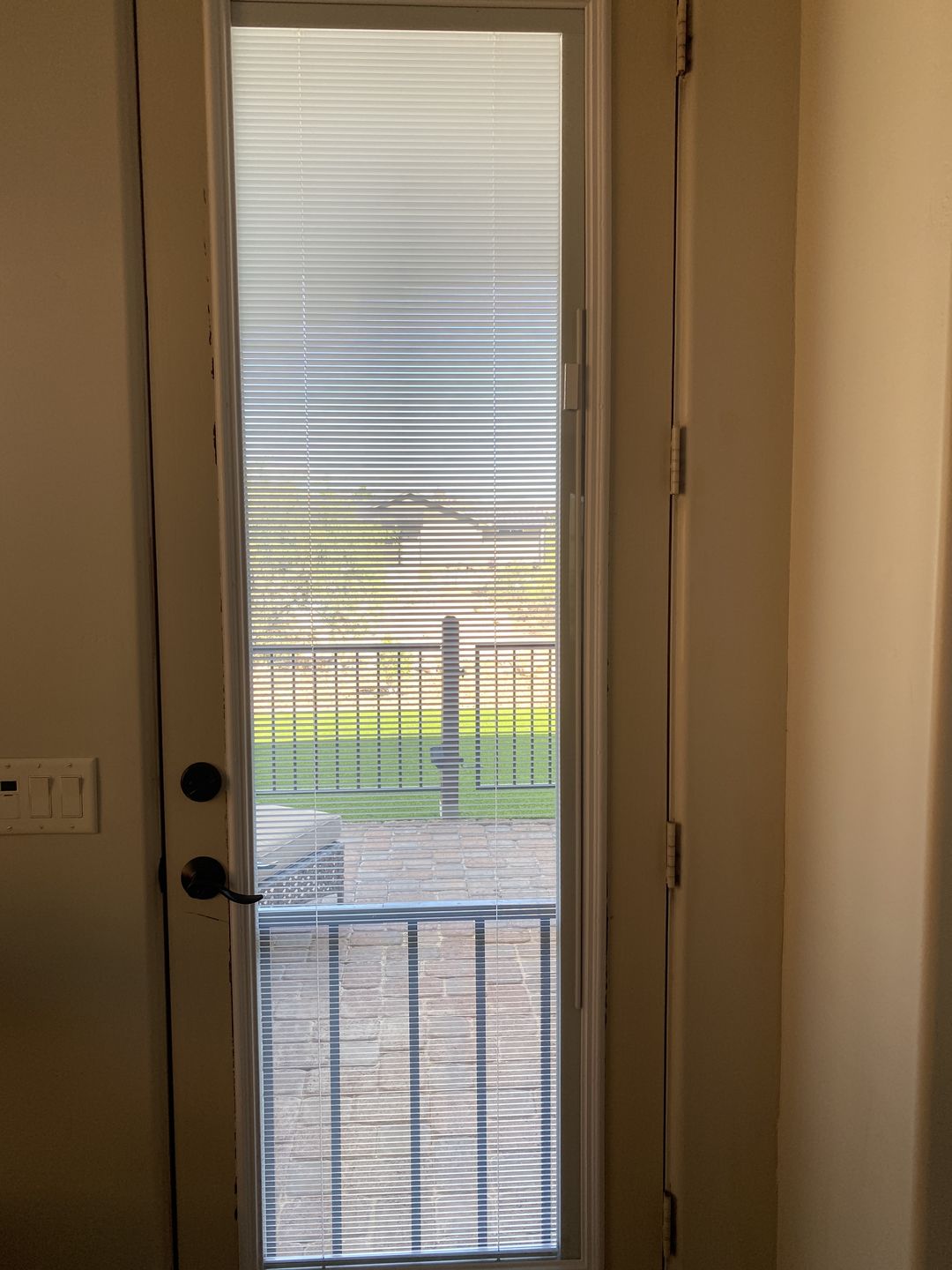 Customer photo review of Raise & Lower Blinds Glass and Frame Kit (Tall Full Lite 22" x 80" Glass Size)