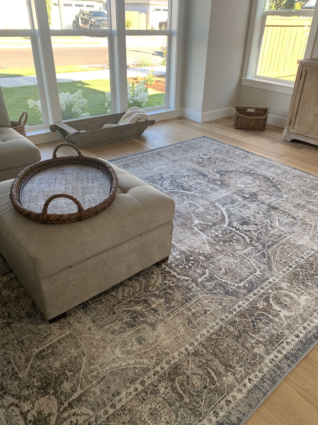 Customer photo review of Distressed Vintage Kendra Ash Area Rug