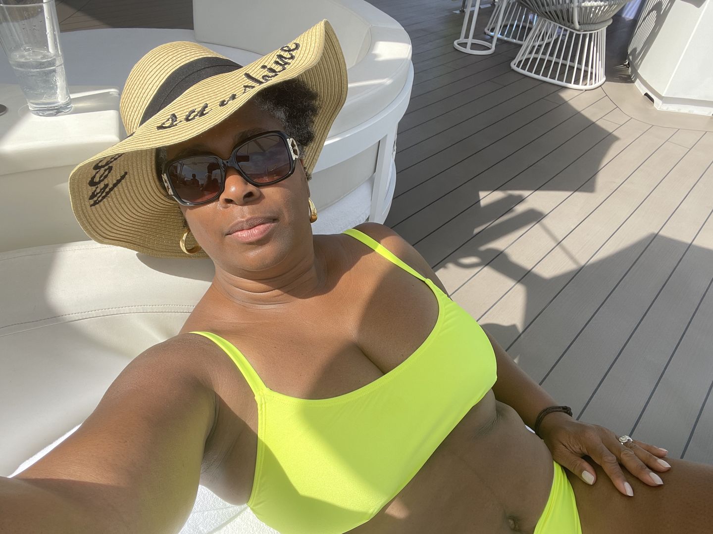 Customer photo review of Classic Black Scoop Top
