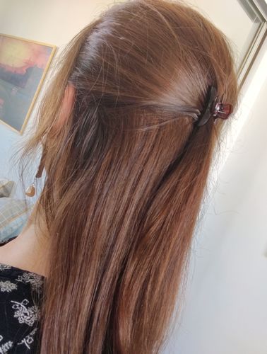 Customer photo review of Notre soin éclaircissant pour des cheveux rayonnants en moins de 5 minutes