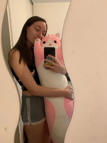 Customer photo review of Long Cat Plush