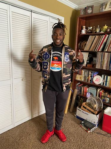 Customer photo review of Fraternity Jacket - Personalized Phi Beta Sigma Camouflage Bomber Jackets