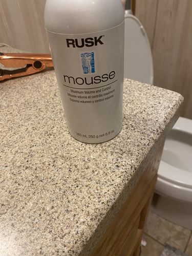 Customer photo review of Rusk Design Mousse Maximum Volume and Control,8.8 Oz.