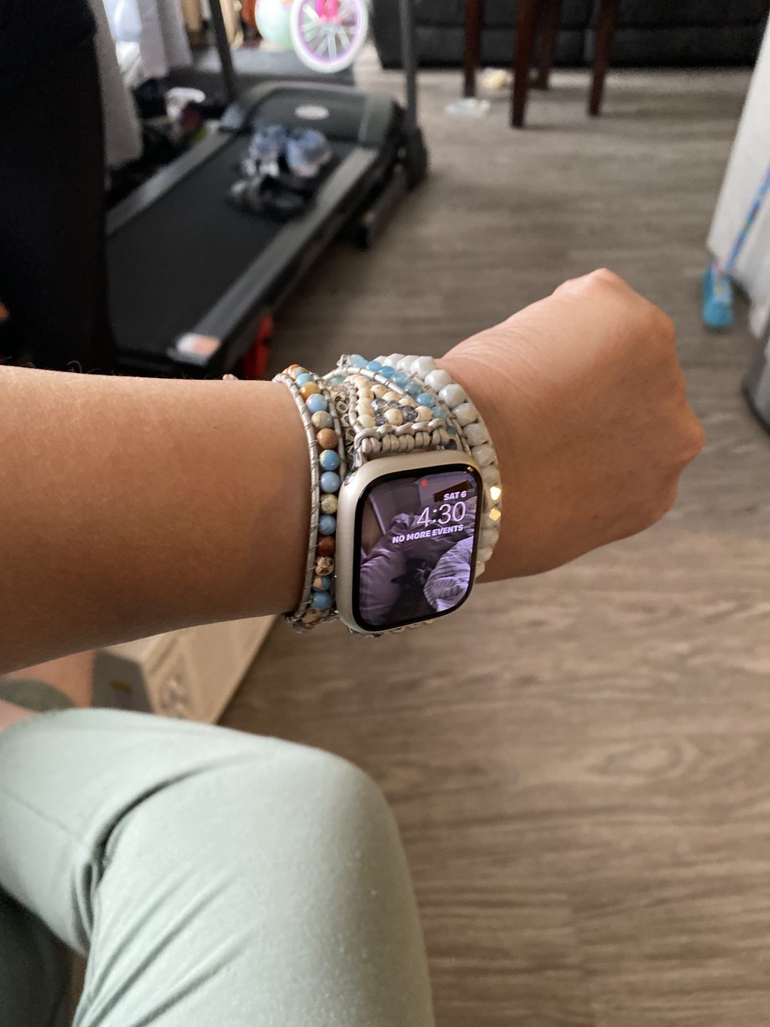 Customer photo review of Healing Topaz Apple Watch Strap