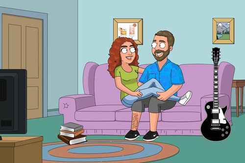 Customer photo review of Family Guy Style Custom Portrait