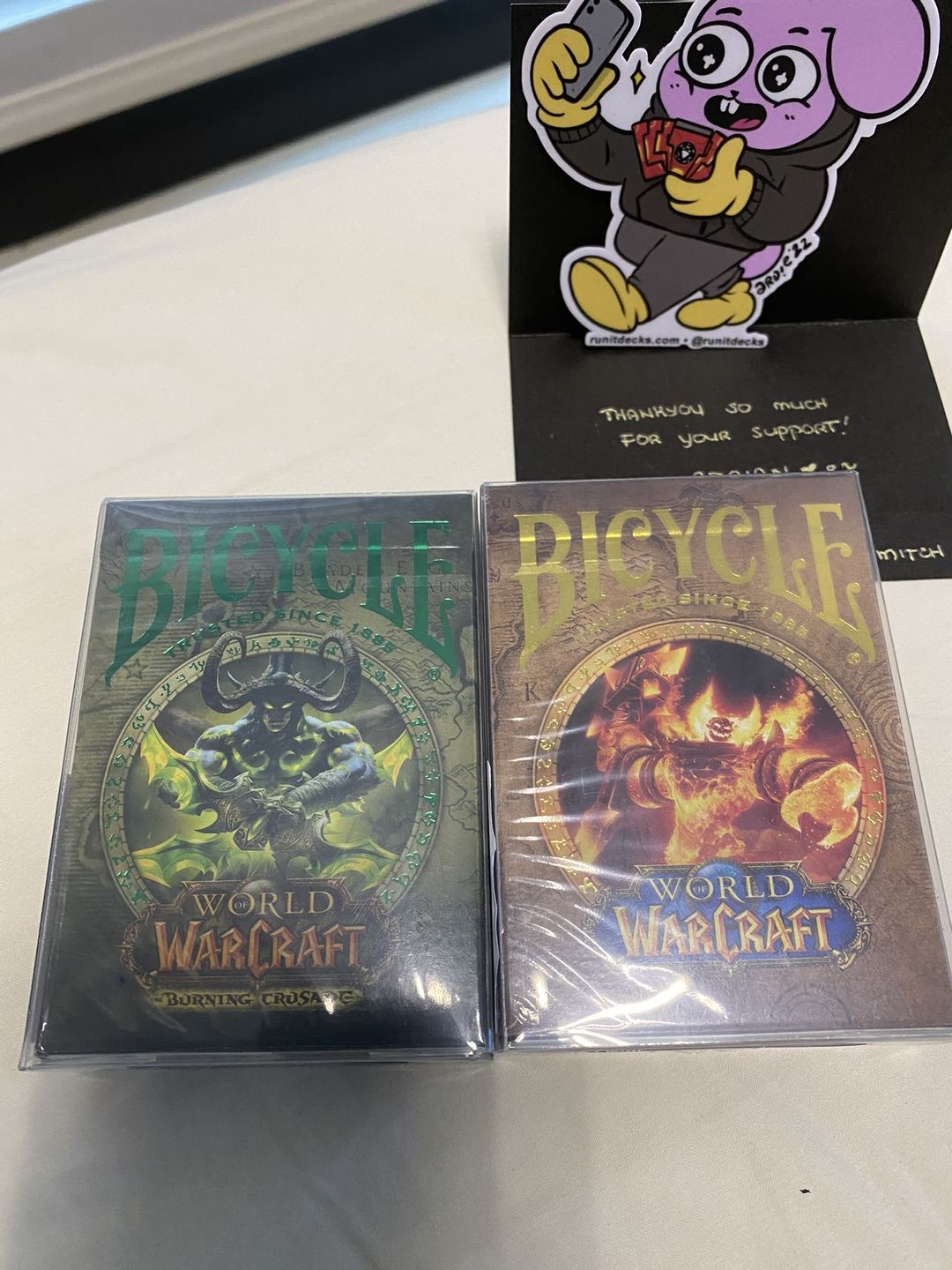 Customer photo review of Bicycle World of Warcraft Classic World Playing Cards