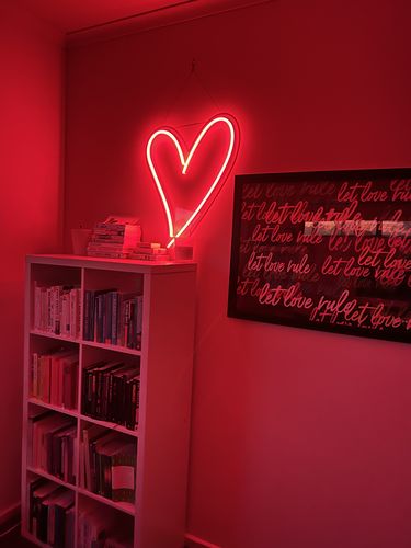 Customer photo review of A Little Love Neon Heart