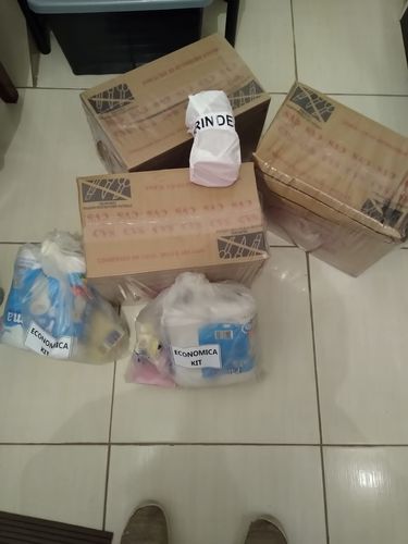 Customer photo review of Cesta Kit Limpeza Básico
