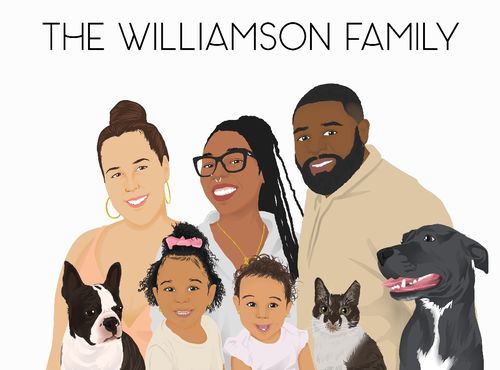 Customer photo review of Custom Fur-mily Portrait