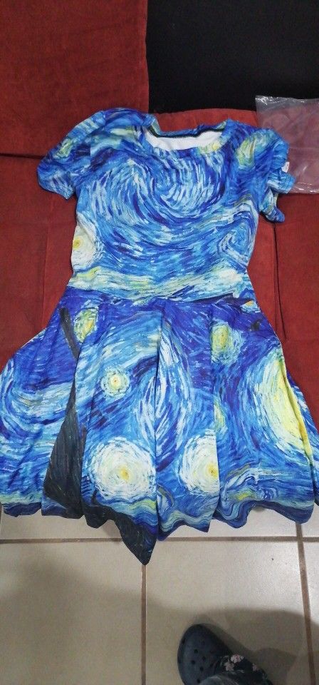 Customer photo review of Van Gogh The Starry Night Print Dress