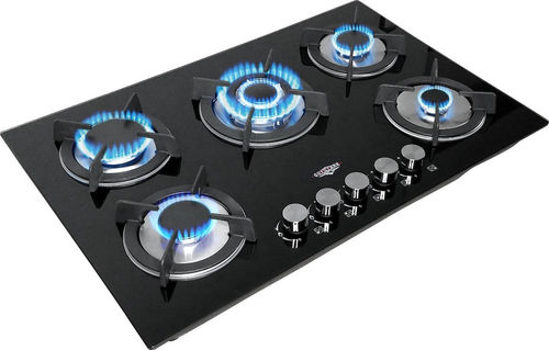 Customer photo review of Parrilla de Gas Empotrable 5 Quemadores Cristal Templado