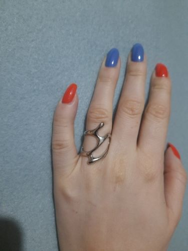 Customer photo review of LIVVY Silver Color New Trend Vintage Elegant Irregular Hollow Branches  Adjustable Rings for Women  Fine Party Jewelry