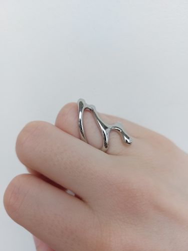 Customer photo review of LIVVY Silver Color New Trend Vintage Elegant Irregular Hollow Branches  Adjustable Rings for Women  Fine Party Jewelry