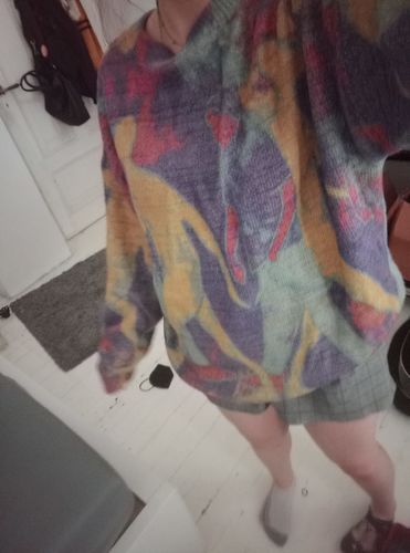 Customer photo review of Neon Color Block Knit Sweater