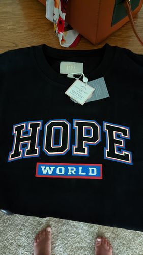 Customer photo review of Hope World T-Shirt