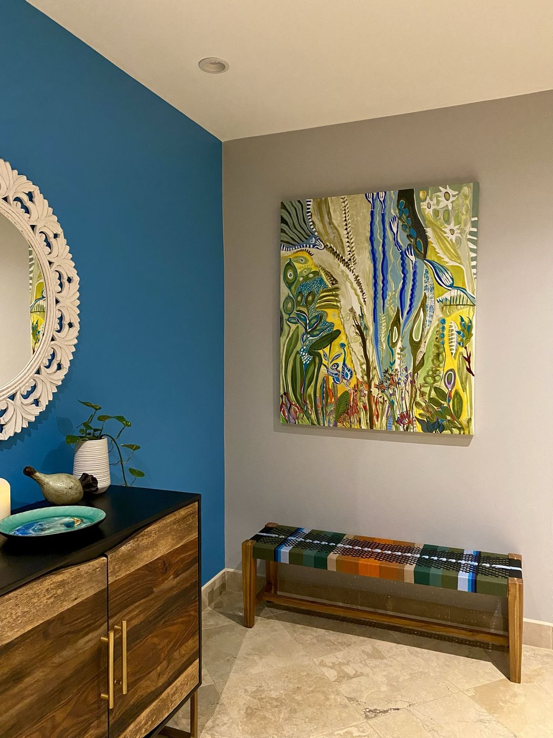 Customer photo review of Santa Cruz Bench | Colonial Pattern