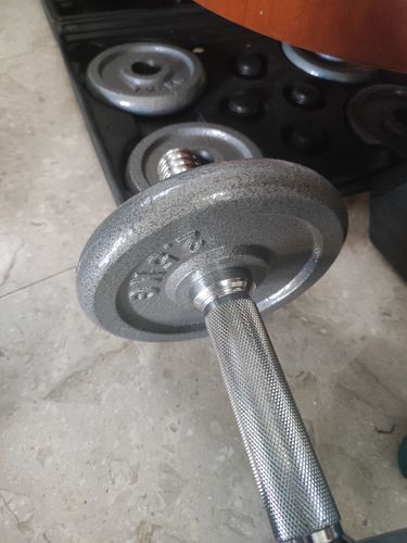 Customer photo review of סט משקולות צלחת במזוודה 15 ק"ג