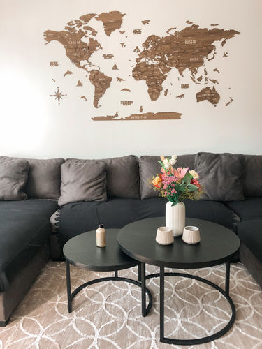 Customer photo review of New Design 3D Wooden Multilayered World Map with States and Capitals