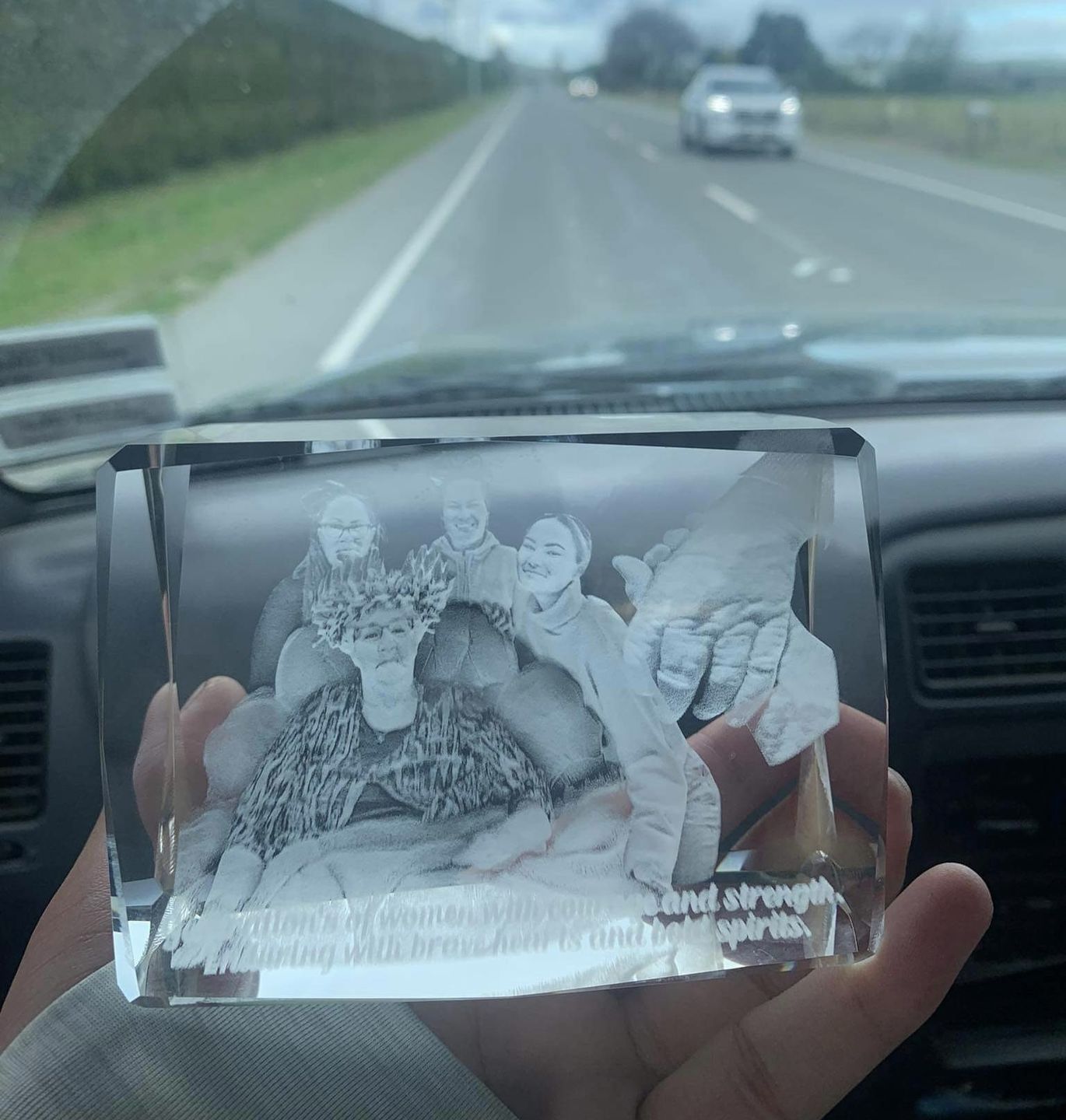 Customer photo review of Big Crystal Rectangle - 80mm x 110mm x 60mm