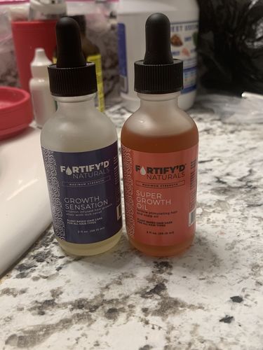 Customer photo review of Growth Sensation and Super Growth Oil Duo