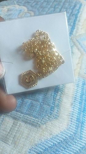 Customer photo review of Vintage Initial Anklet