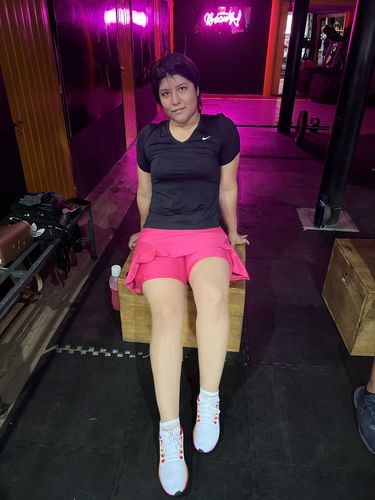 Customer photo review of Falda Short Sport Rosa