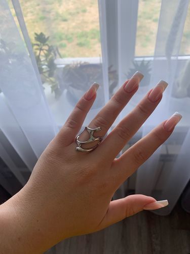 Customer photo review of LIVVY Silver Color New Trend Vintage Elegant Irregular Hollow Branches  Adjustable Rings for Women  Fine Party Jewelry