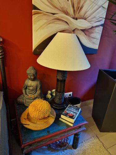 Customer photo review of Tischlampe Bambus TROPICANA Negra