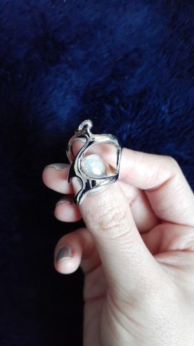 Customer photo review of LIVVY Silver Color New Trend Vintage Elegant Irregular Hollow Branches  Adjustable Rings for Women  Fine Party Jewelry