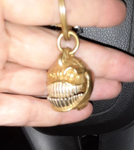 Customer photo review of Brass Angry Piranha Bell