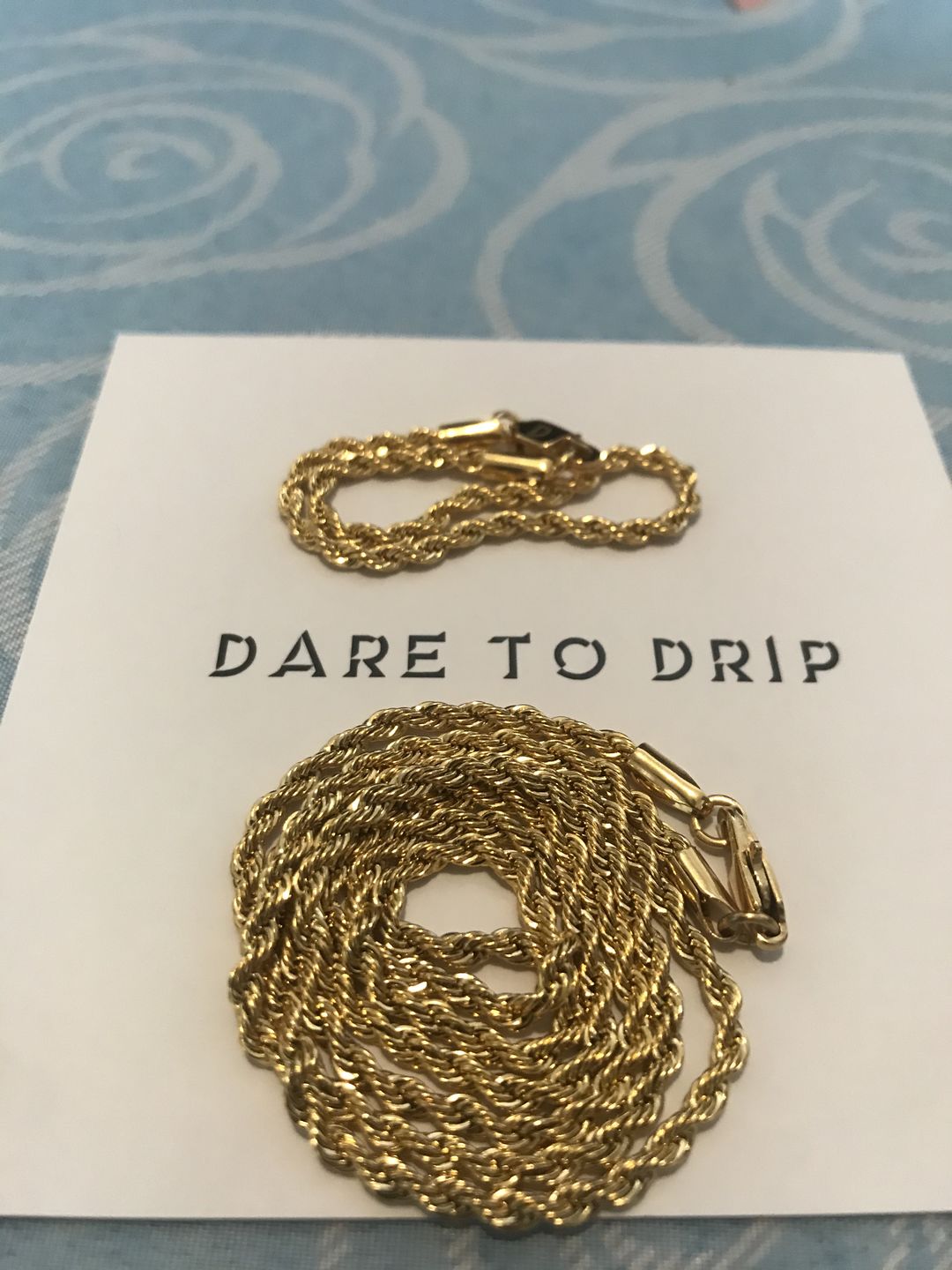 Customer photo review of CLEAN ROPE BRACELET. - 3MM 18K GOLD