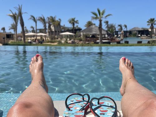 Customer photo review of Permanent Anklet -  Gold Satellite Chain - Ball