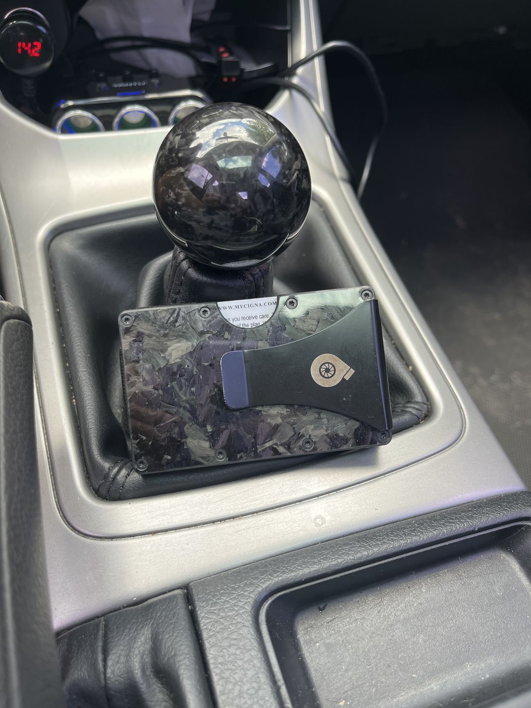 Customer photo review of Forged Carbon Fiber Shift Knob