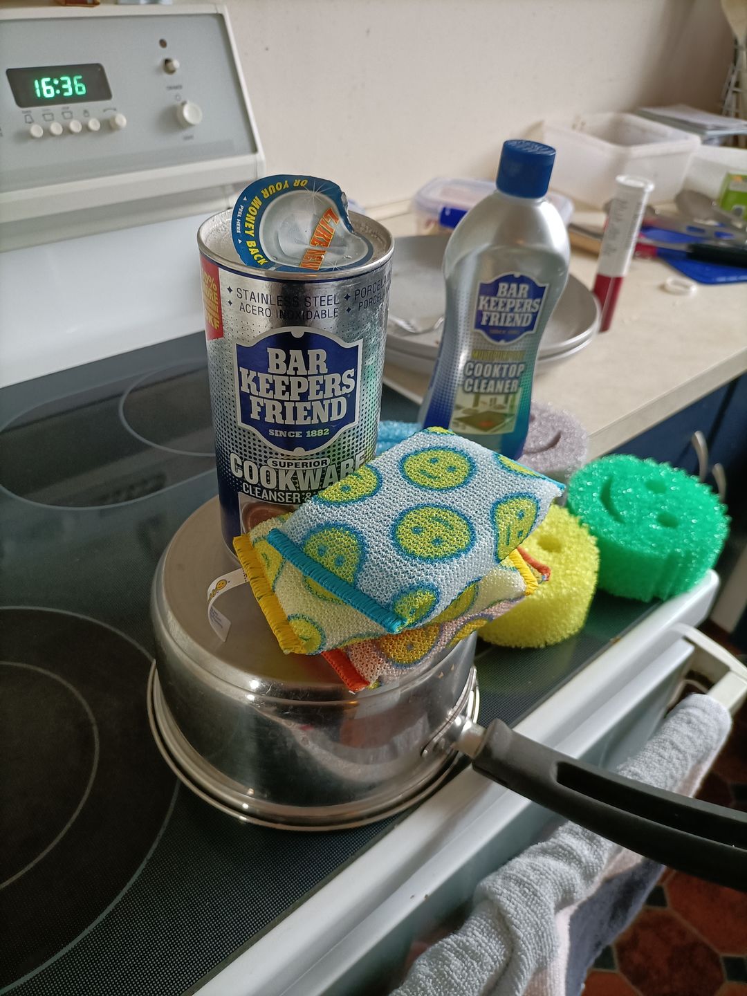 Customer photo review of Bar Keepers Friend Cookware Cleanser and Polish 340g