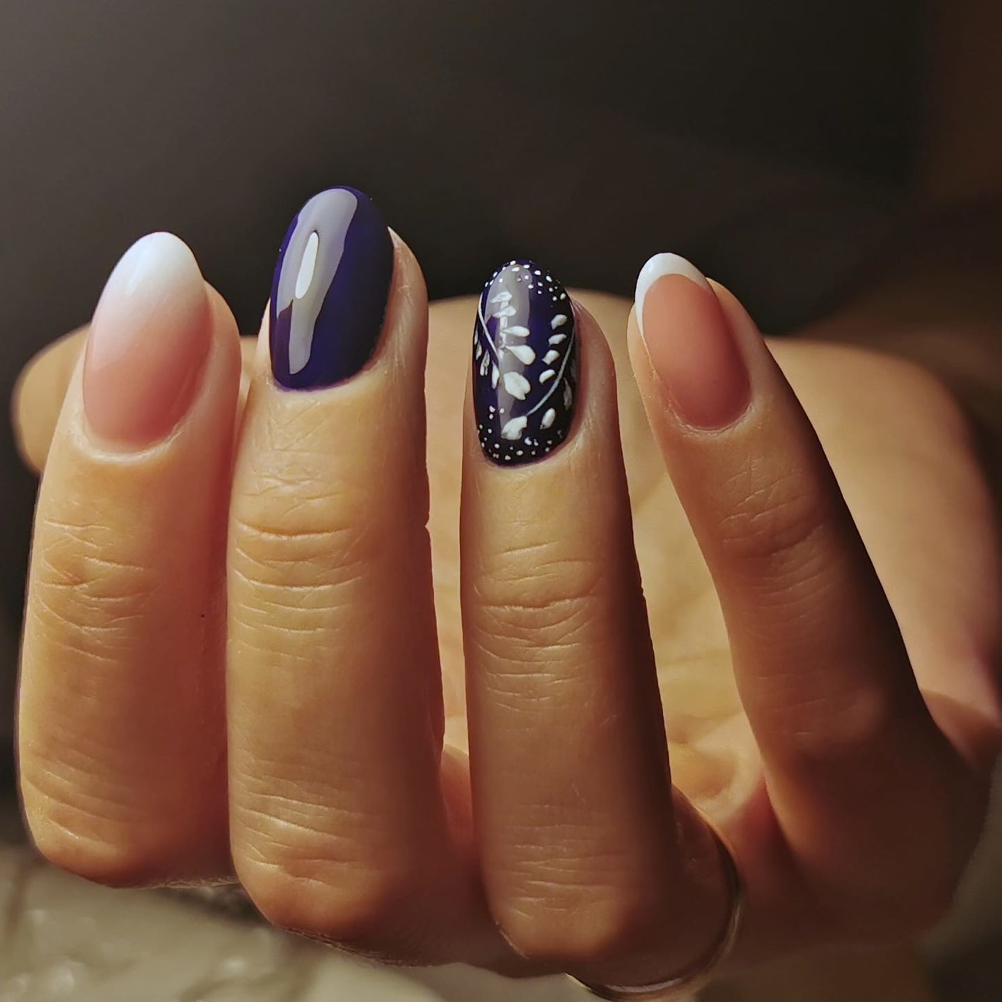 Customer photo review of Semilac 088 Blue Ink UV Gel Polish 7ml
