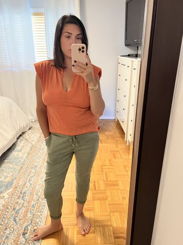 Customer photo review of Kristi Muscle Tee