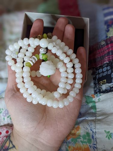 Customer photo review of FREE Today:  Reborn into Pure Land Peace Lotus Mala