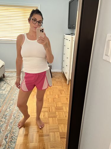 Customer photo review of Hot Pink Shorts