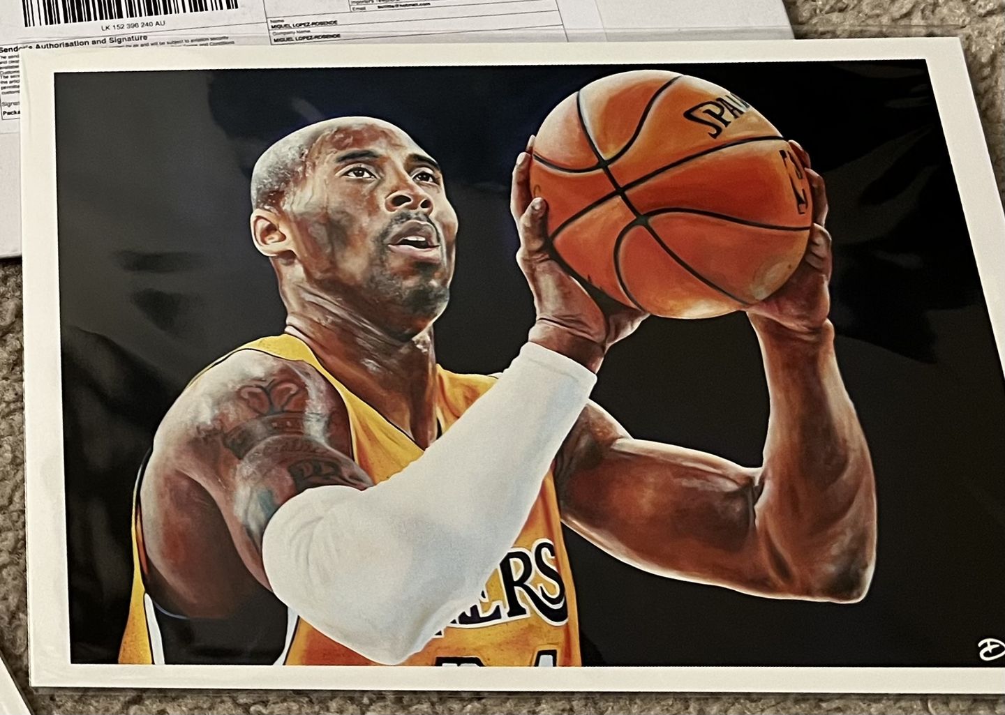Customer photo review of Kobe Bryant Print