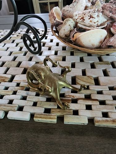 Customer photo review of Brass Octopus Phone Holder