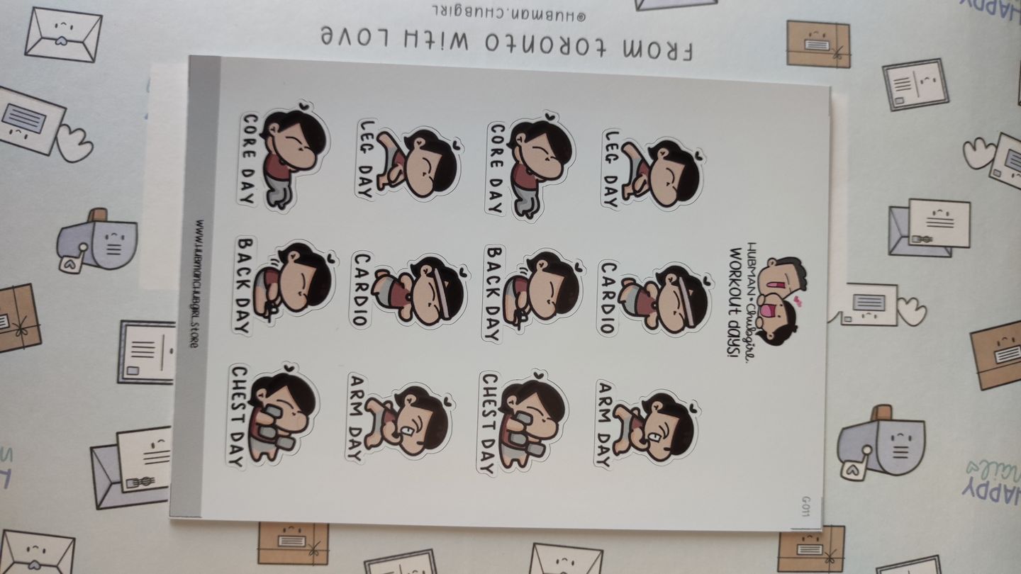 Customer photo review of Workout Days! Planner Stickers