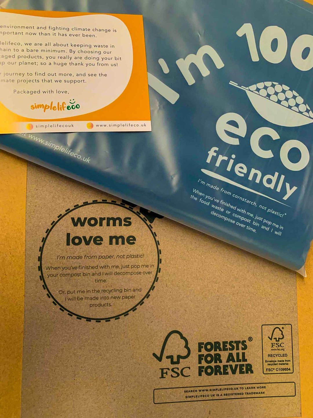Customer photo review of Compostable Mailing Bags