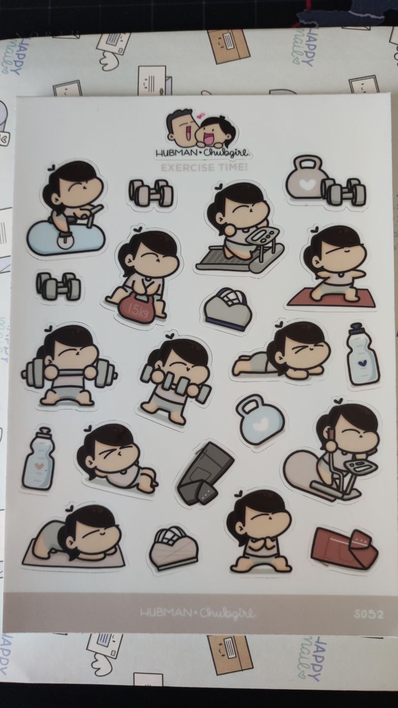 Customer photo review of Sticker Sheet - Exercise Time!