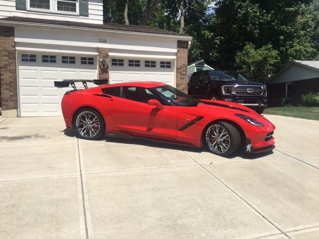 Customer photo review of Corvette C7 ZR1 ZTK Conversion Rear Spoiler High Wing
