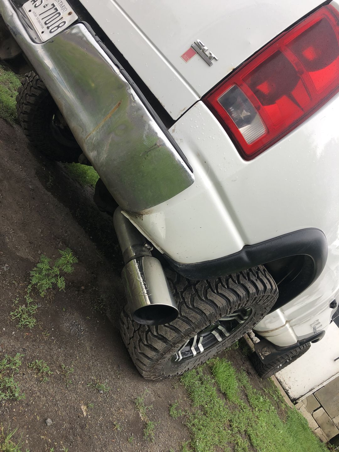 Customer photo review of Universal 4 to 6" Dirty Stainless Exhaust Tip (DDC-EXH-A055)