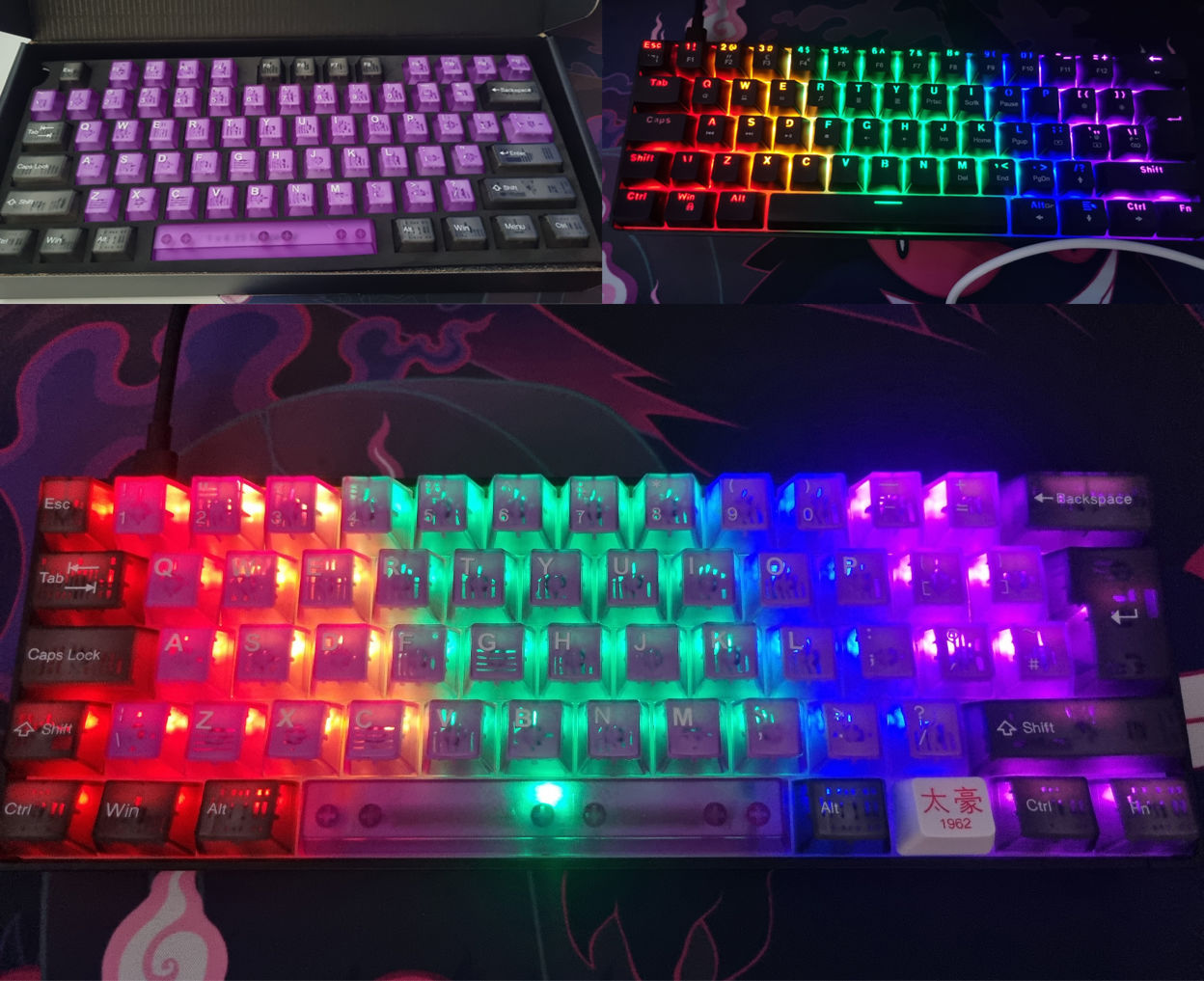 Customer photo review of 60% RGB Mechanical Gaming Keyboard - Wired
