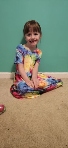 Customer photo review of "Rainbow Tie Dye” [Everyday Collection] Dress