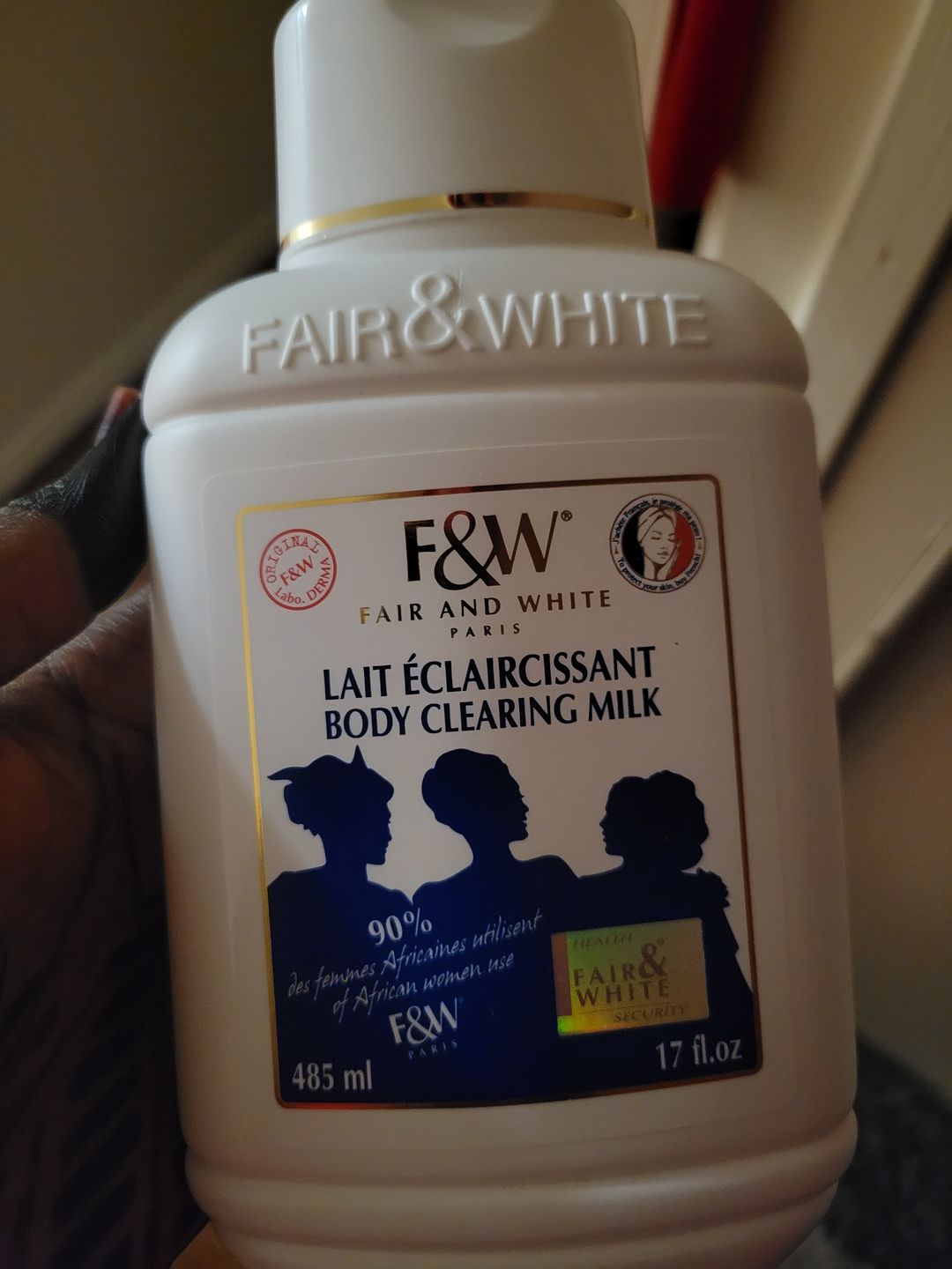 Customer photo review of Fair and White Original Body Clearing Milk Lotion 500 ml / 16.90 fl oz