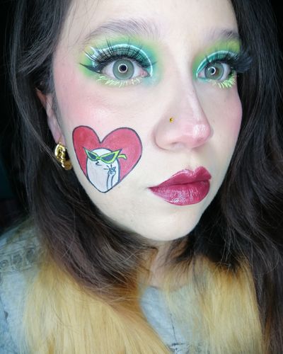 Customer photo review of Ginger Green Contact Lenses(12 months wear)